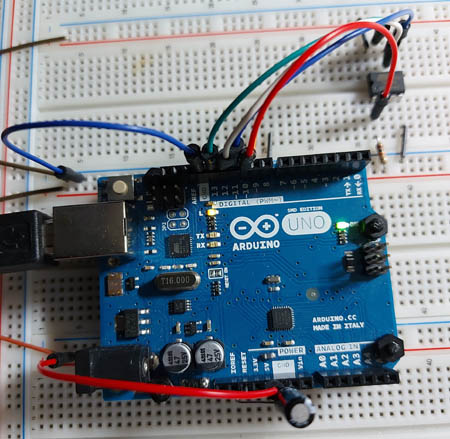 Schaltplan Anschluss ATtiny85 an Arduino