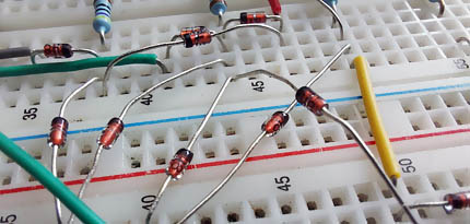 Elektronischer  Würfel Sperrdioden